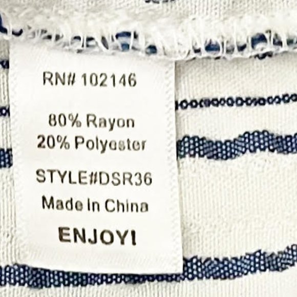 Michael Stars Small White Textured Striped Sleeveless Crewneck Top - Picture 6 of 8